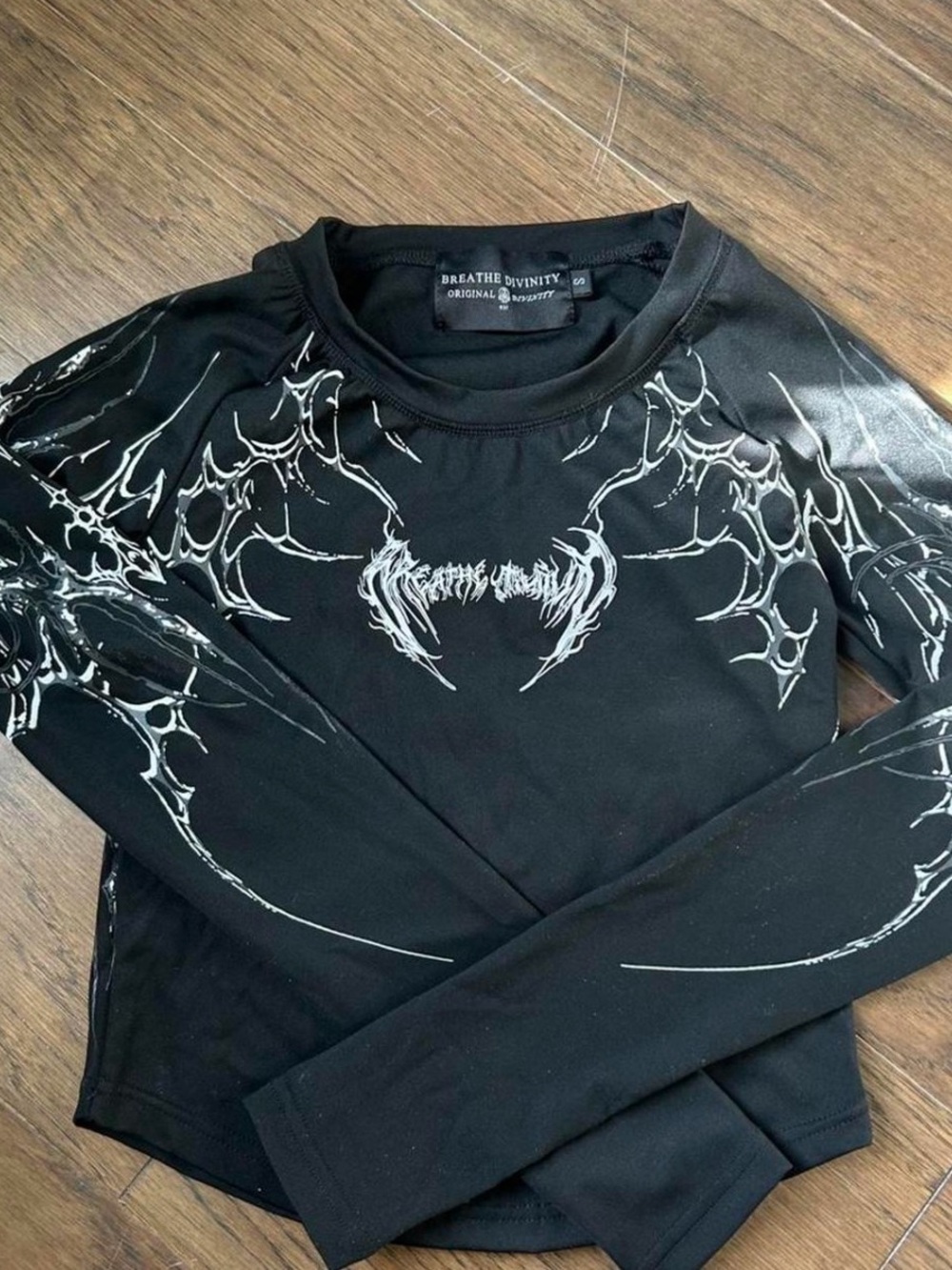 Breathe Divinity Black Long Sleeve Graphic Tee (READ DESCRIPTION)